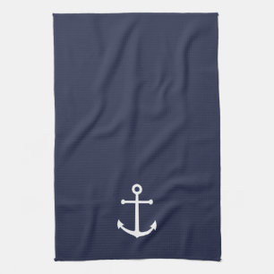 Paño De Cocina Anclaje azul de la Marina Náutica