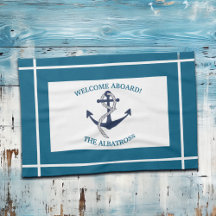 Anclaje de barca del patrón náutico del personaliz