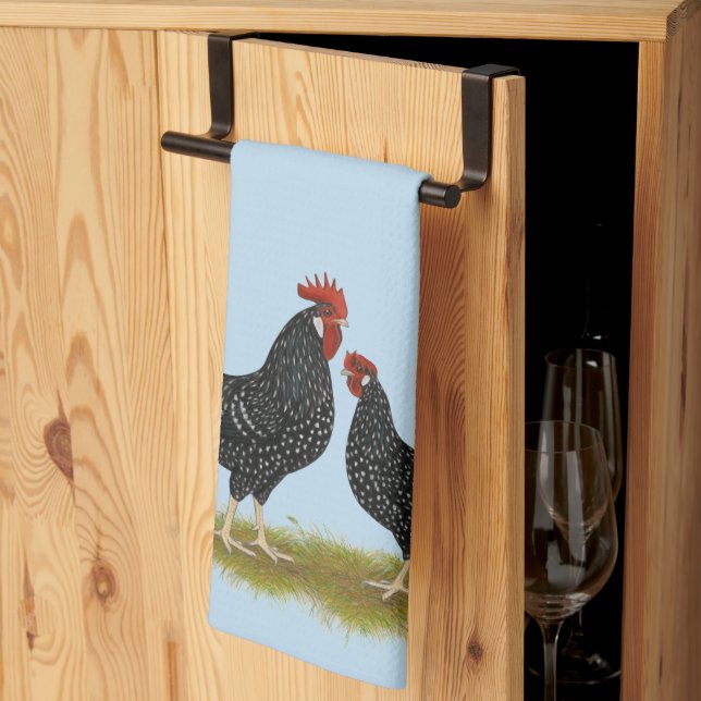 Paño De Cocina Ancona Chickens (Pliegue de tercios)