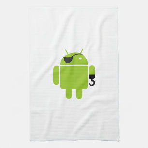 Paño De Cocina Android Robot Pirate Style
