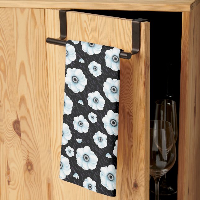 Paño De Cocina Anémona Floral Panda  (Pliegue de tercios)