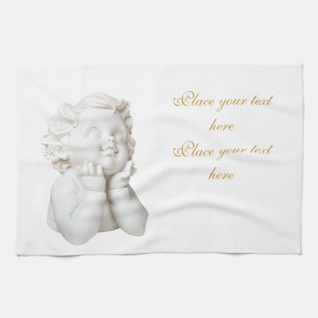 Paño De Cocina Ángel blanco (Horizontal)