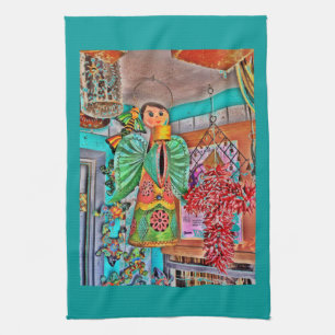 Paño De Cocina Ángel colgante Metalizado Art Chili Peppers Rana P