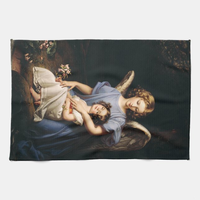 Paño De Cocina Ángel de Guardian por Joseph Karl Stieler (Horizontal)