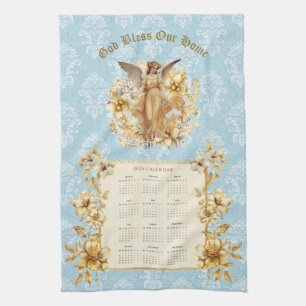 Paño De Cocina Ángel de la tutela del calendario 2025