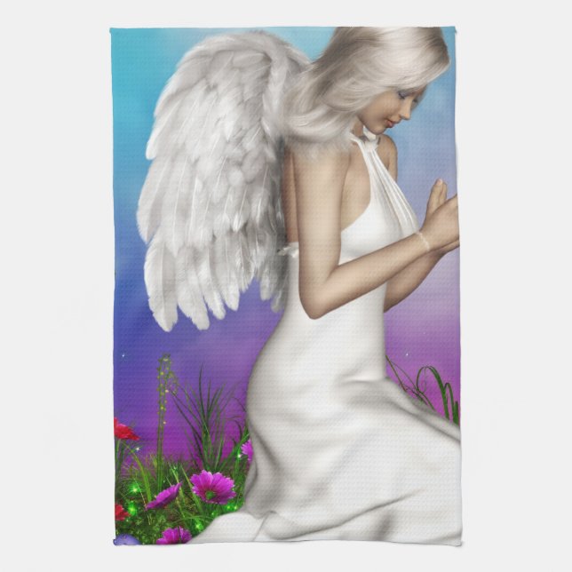 Paño De Cocina Ángel de rogación (Vertical)