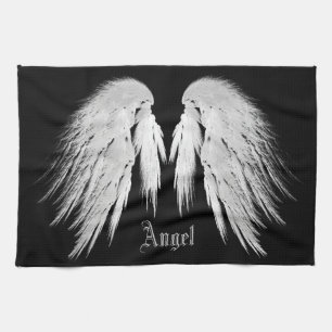 Paño De Cocina ANGEL WINGS Gray Touathers Nombre personalizado