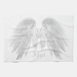 Paño De Cocina ANGEL WINGS White Custom Name
