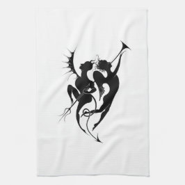 Paño De Cocina Ángel y silueta malvada