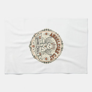 Paño De Cocina Angelcore Gato Arte Vectorial Vintage Camiseta Ang