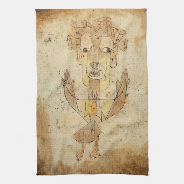 Paño De Cocina Angelus Novus por Paul Klee (Vertical)