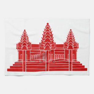 Paño De Cocina Angkor Wat Camboyan / Bandera Jemer