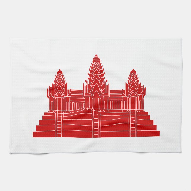 Paño De Cocina Angkor Wat Ver.2.0. Templo Khmer (Horizontal)