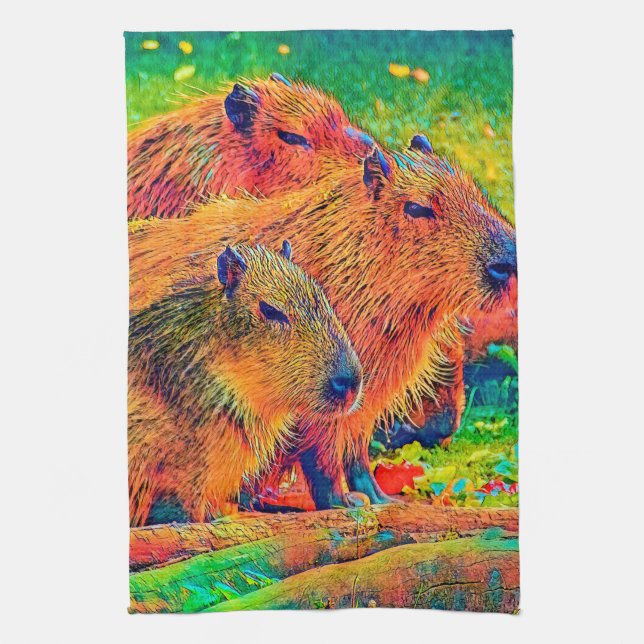 Paño De Cocina AnimalColor_Capybara_003 (Vertical)