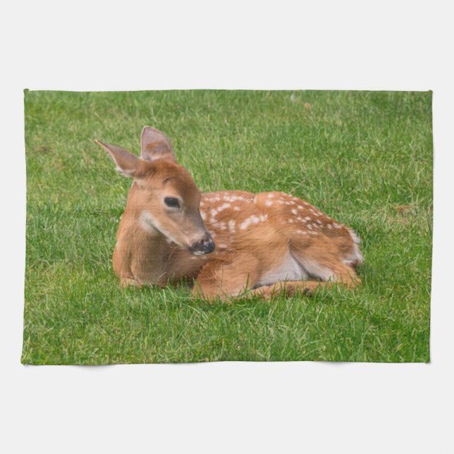 Paño De Cocina Animales de bebé más afectados | Little Fawn (Horizontal)