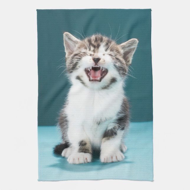 Paño De Cocina Animales de bebé más afectados | Meowing Baby Kitt (Vertical)