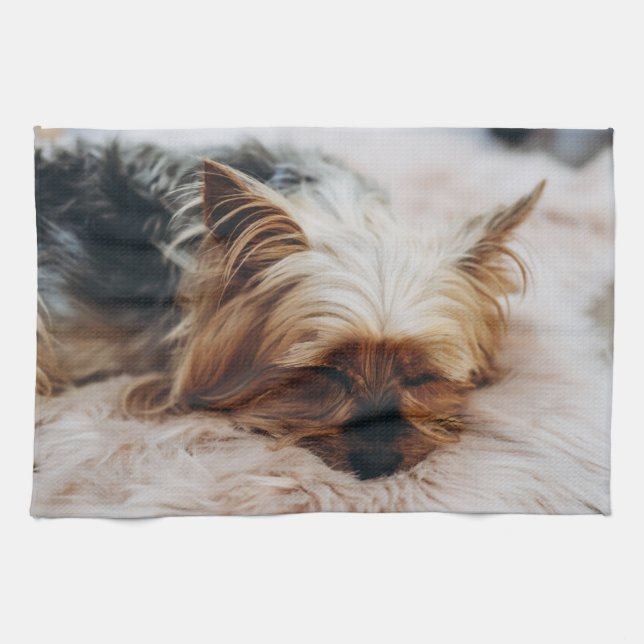 Paño De Cocina Animales de bebé más afectados | Yorkshire Terrier (Horizontal)