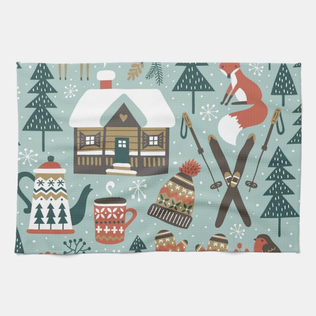 Paño De Cocina Animales Forestales: Invernadero Sin Marea. (Horizontal)