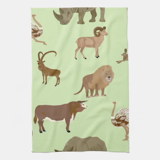 Paño De Cocina Animales salvajes (Vertical)