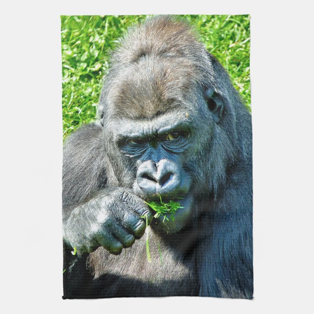 PAÑO DE COCINA ANIMALES SALVAJES - GORILLAS (Vertical)