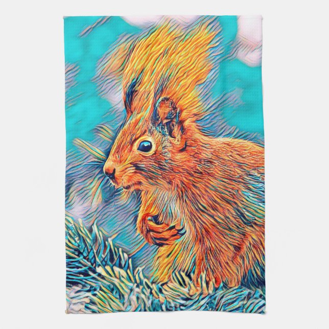 Paño De Cocina AnimalMix_Squirrel_001 (Vertical)
