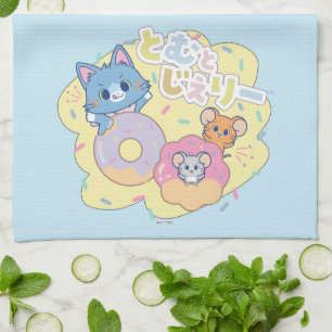 Paño De Cocina Anime Donut se ilumina con Tom, Jerry y Tuffy
