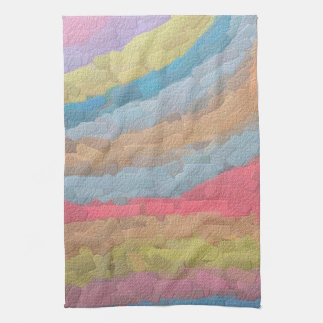 Paño De Cocina Ann Arbor Pastel Chalk Art (Vertical)