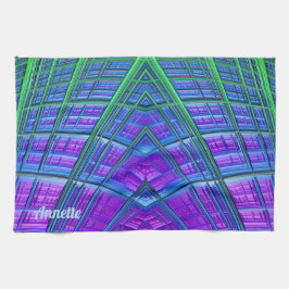 Paño De Cocina ANNETTE ~ Azul verde púrpura ~ ORIGINAL ~