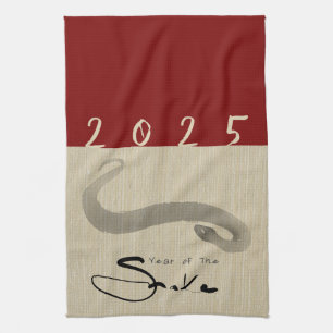 Paño De Cocina Año chino original de serpientes 2025 elegir color