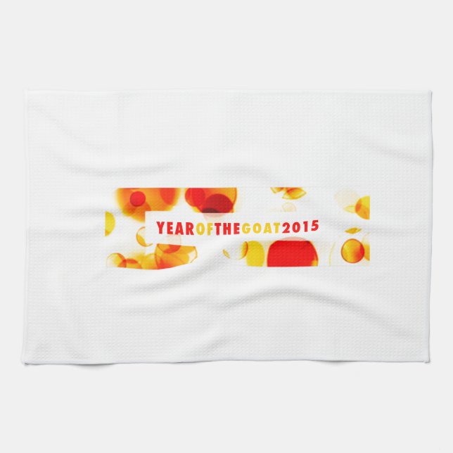 Paño De Cocina año de la cabra 2015 (bokeh) (Horizontal)