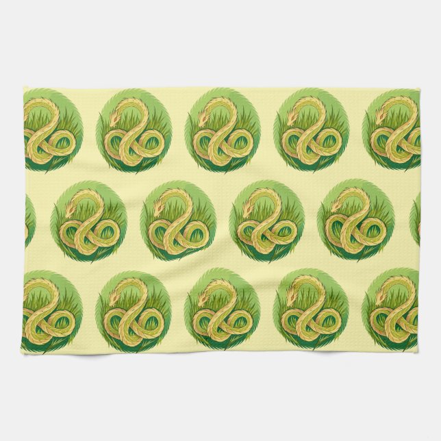 Paño De Cocina Año de las serpientes 2025: abrazando la suerte y  (Horizontal)