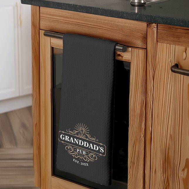 Paño De Cocina Año de pub del abuelo personalizado establecido (Subido por el creador)