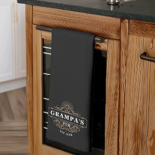 Paño De Cocina Año de pub del personalizado Grampa establecido