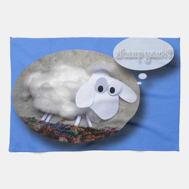 Paño De Cocina ¿Año ovino? Año Nuevo Chino 2015 (Horizontal)