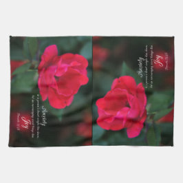 Paño De Cocina Ansiedad en el corazón - Alegría verso Rosa de los