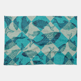 Paño De Cocina Antecedentes de Grunge de Harlequin Fish |