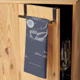 Paño De Cocina Antique Golf Club 1900, dibujo de patentes