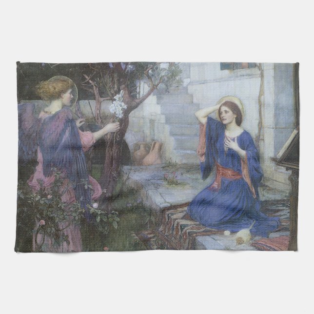 Paño De Cocina Anunciación de John William Waterhouse (Horizontal)