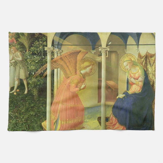 Paño De Cocina Anunciación del Prado por Fra Angelico (Horizontal)