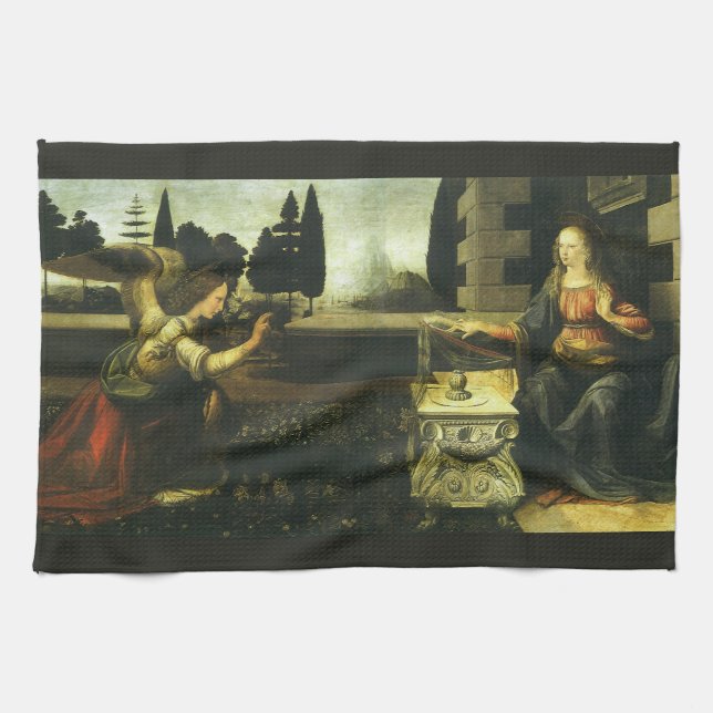 Paño De Cocina Anunciación del Señor por Leonardo da Vinci (Horizontal)