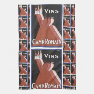 Paño De Cocina Anuncio "campo Román " del poster del vino del