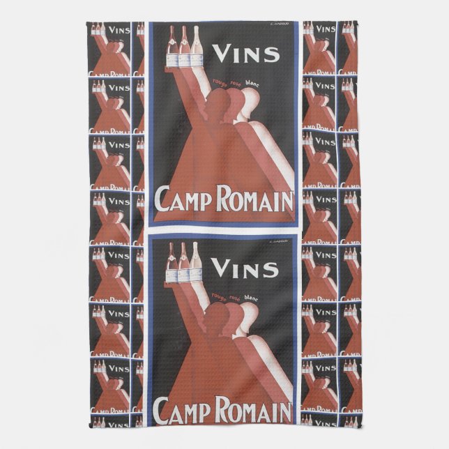 Paño De Cocina Anuncio "campo Román " del poster del vino del (Vertical)