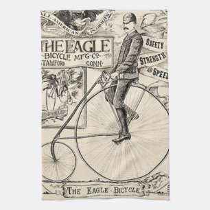 Paño De Cocina Anuncio de la bicicleta del Victorian de