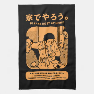 Paño De Cocina Anuncio público del metro japonés de Tokio