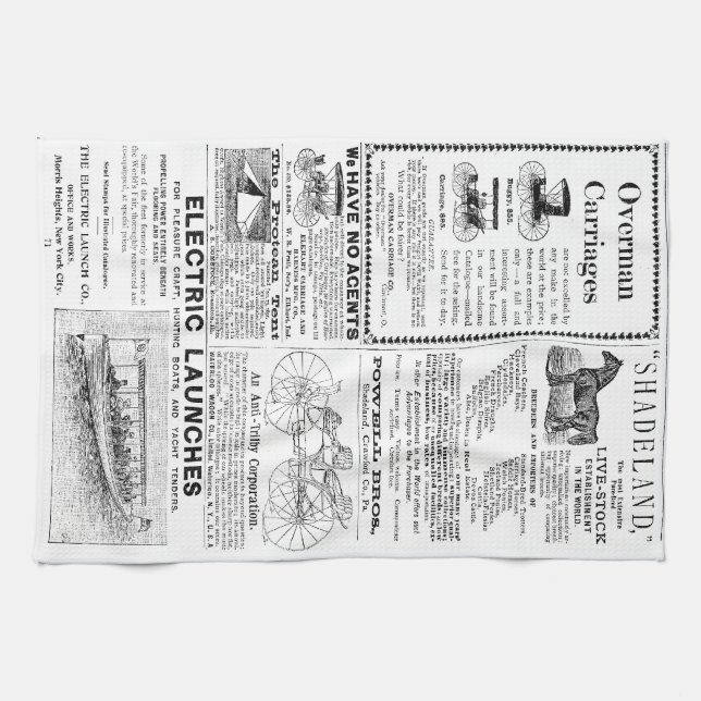 Paño De Cocina Anuncios de época (Horizontal)