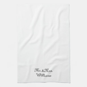 Paño De Cocina Apellido del personalizar Couple Sr. y Mrs. black 