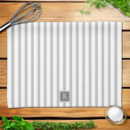 Paño De Cocina Apellido Gray White Stried