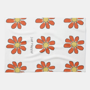 Paño De Cocina APENAS estampado de flores gráfico FELIZ