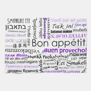 Paño De Cocina Apetito de burro en otros idiomas - morado