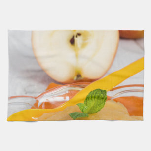 Paño De Cocina Aplausos con canela y cuchara naranja